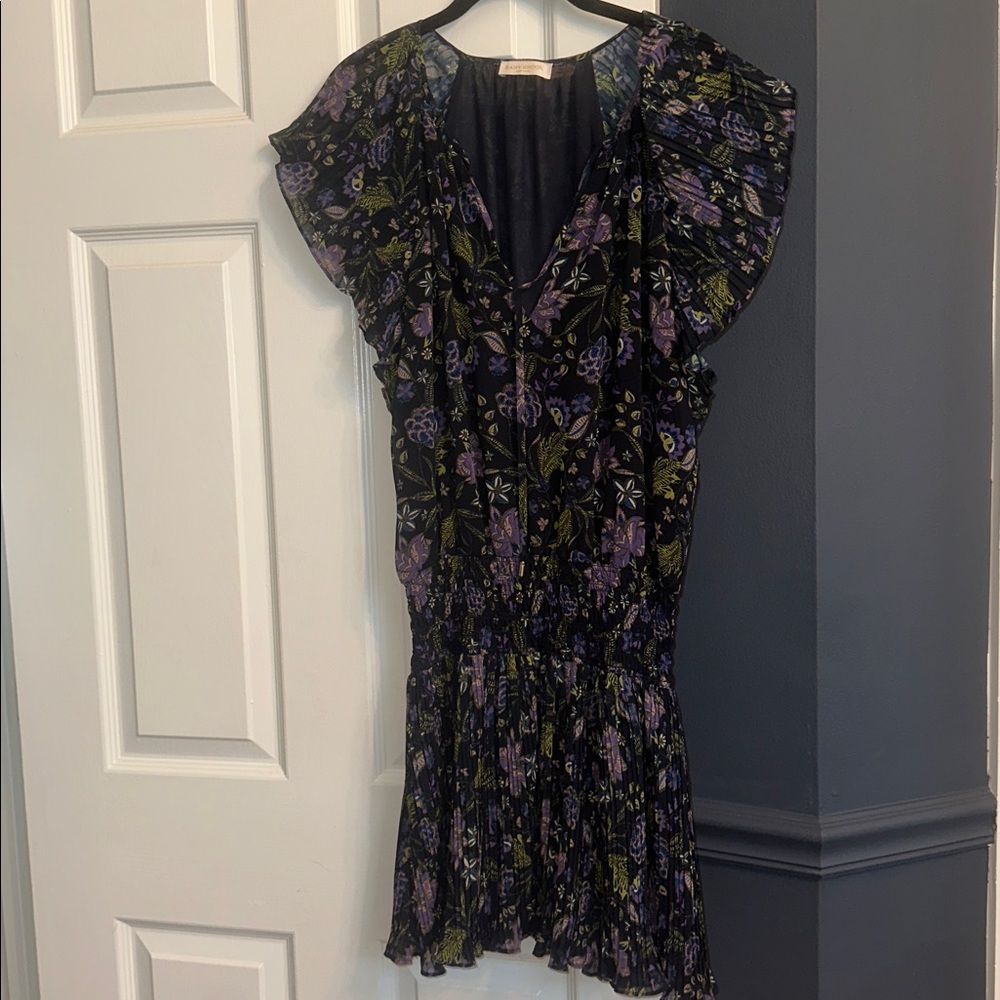 Ramy Brook Floral Ruffle Sleeve Dress